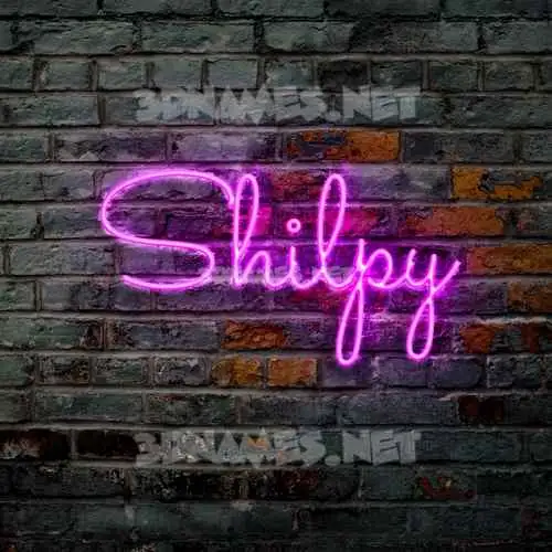 shilpy in Pink Neon style - 3D name wallpaper