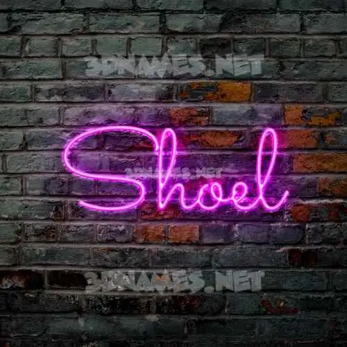 shoel in Pink Neon style - 3D name wallpaper