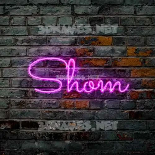 shom in Pink Neon style - 3D name wallpaper shom in Pink Neon style - 3D name wallpaper