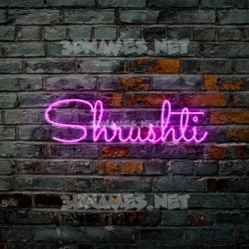 shrushti in Pink Neon style - 3D name wallpaper shrushti in Pink Neon style - 3D name wallpaper
