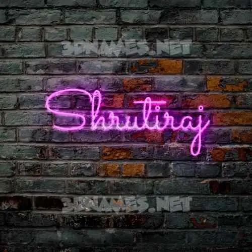 shrutiraj in Pink Neon style - 3D name wallpaper