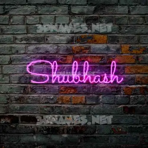 shubhash in Pink Neon style - 3D name wallpaper shubhash in Pink Neon style - 3D name wallpaper