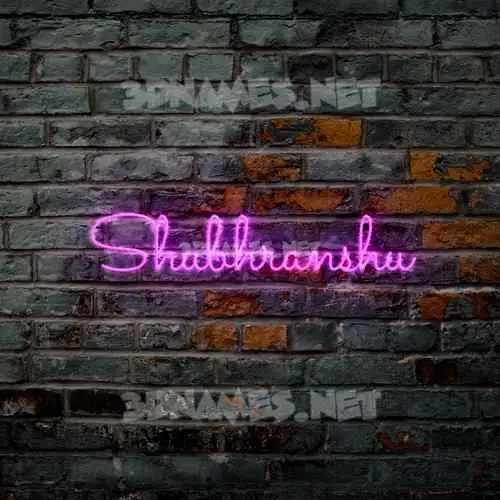 shubhranshu in Pink Neon style - 3D name wallpaper