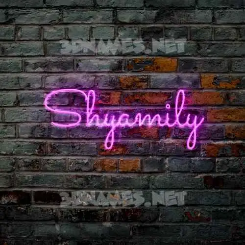 shyamily in Pink Neon style - 3D name wallpaper