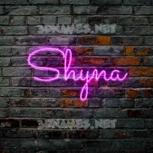shyna in Pink Neon style - 3D name wallpaper shyna in Pink Neon style - 3D name wallpaper
