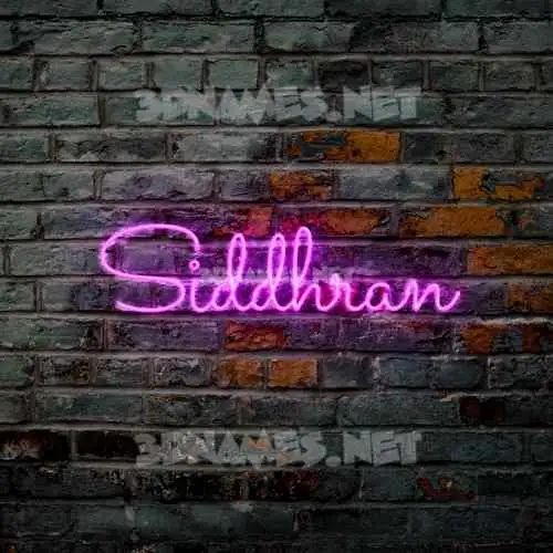 siddhran in Pink Neon style - 3D name wallpaper