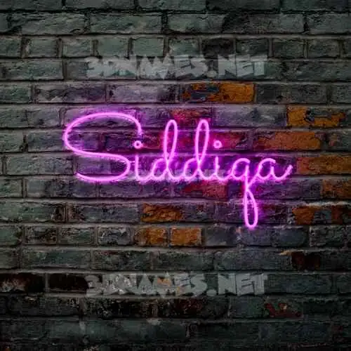 siddiqa in Pink Neon style - 3D name wallpaper siddiqa in Pink Neon style - 3D name wallpaper