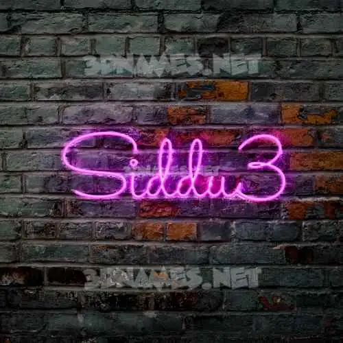 siddu3 in Pink Neon style - 3D name wallpaper siddu3 in Pink Neon style - 3D name wallpaper