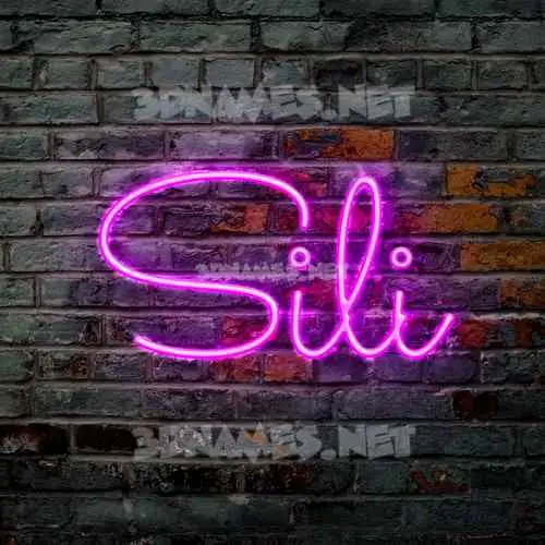 sili in Pink Neon style - 3D name wallpaper sili in Pink Neon style - 3D name wallpaper