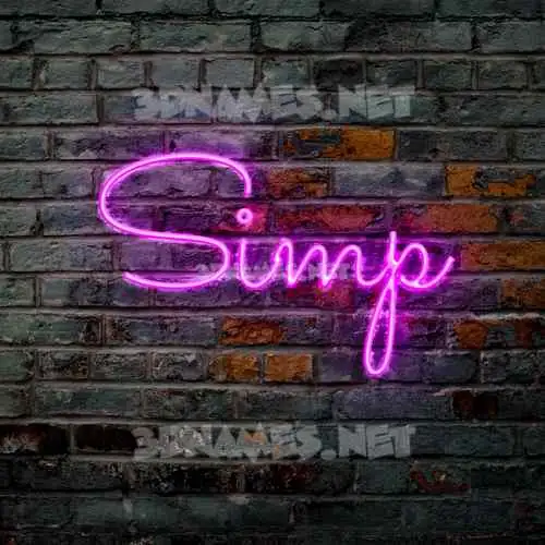 simp in Pink Neon style - 3D name wallpaper