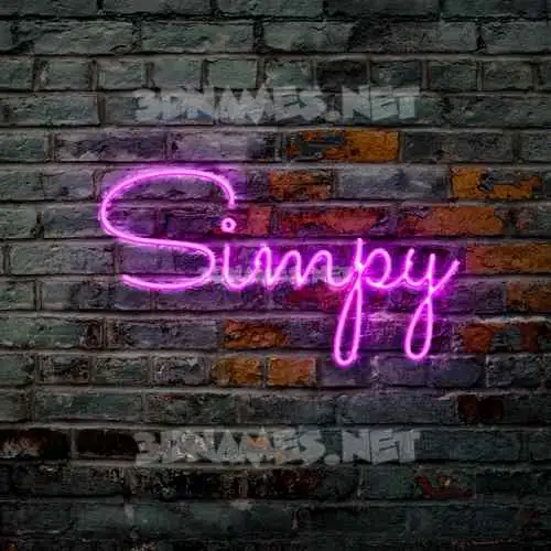 simpy in Pink Neon style - 3D name wallpaper simpy in Pink Neon style - 3D name wallpaper