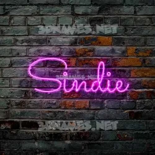 sindie in Pink Neon style - 3D name wallpaper sindie in Pink Neon style - 3D name wallpaper