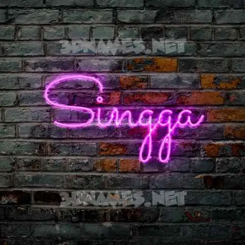 singga in Pink Neon style - 3D name wallpaper singga in Pink Neon style - 3D name wallpaper