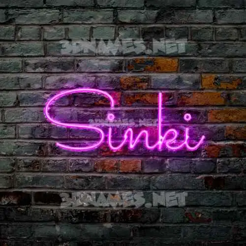 sinki in Pink Neon style - 3D name wallpaper sinki in Pink Neon style - 3D name wallpaper