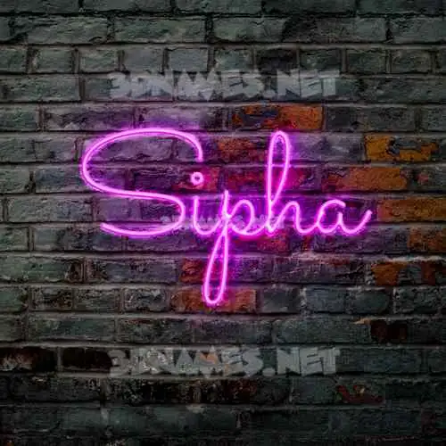 sipha in Pink Neon style - 3D name wallpaper sipha in Pink Neon style - 3D name wallpaper