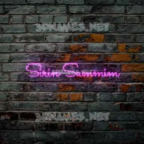 sirin sammim in Pink Neon style - 3D name wallpaper