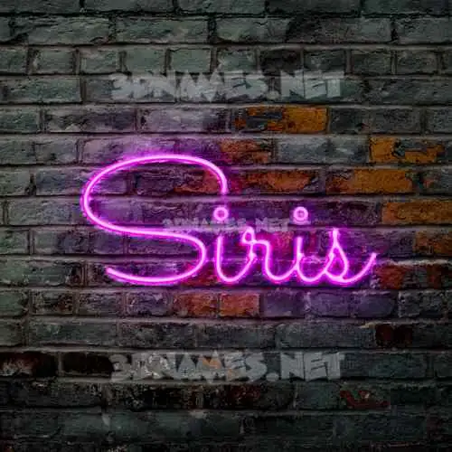 siris in Pink Neon style - 3D name wallpaper siris in Pink Neon style - 3D name wallpaper