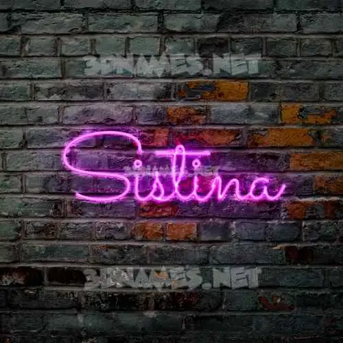 sistina in Pink Neon style - 3D name wallpaper sistina in Pink Neon style - 3D name wallpaper