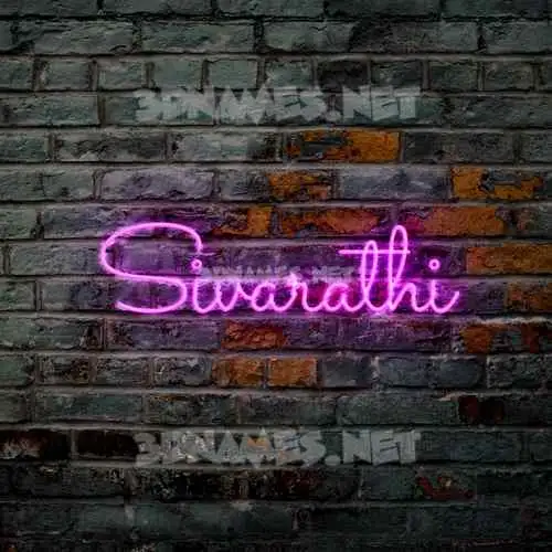 sivarathi in Pink Neon style - 3D name wallpaper