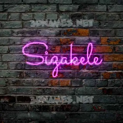 sizakele in Pink Neon style - 3D name wallpaper sizakele in Pink Neon style - 3D name wallpaper