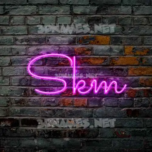 skm in Pink Neon style - 3D name wallpaper