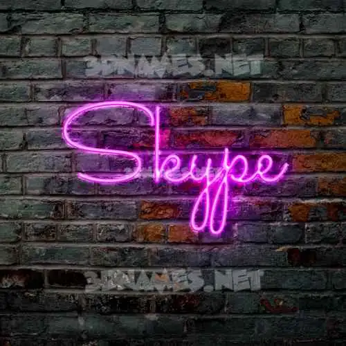skype in Pink Neon style - 3D name wallpaper skype in Pink Neon style - 3D name wallpaper