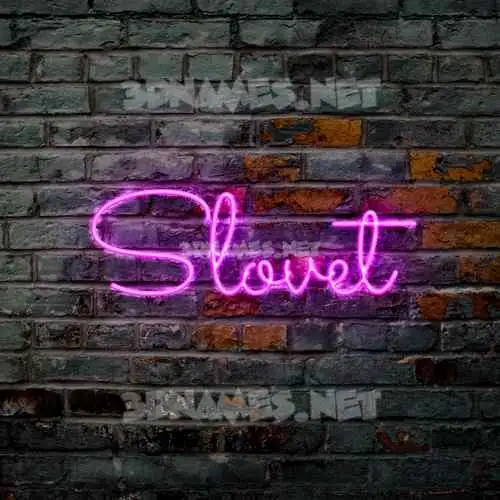 slovet in Pink Neon style - 3D name wallpaper slovet in Pink Neon style - 3D name wallpaper