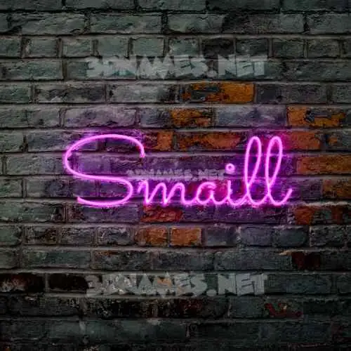 smaill in Pink Neon style - 3D name wallpaper smaill in Pink Neon style - 3D name wallpaper