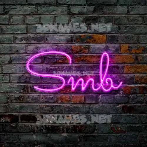 smb in Pink Neon style - 3D name wallpaper smb in Pink Neon style - 3D name wallpaper