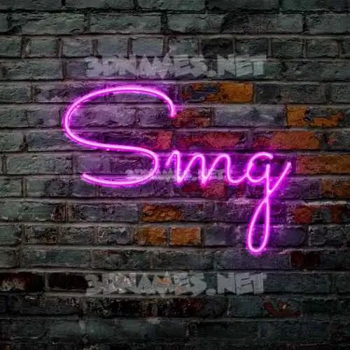smg in Pink Neon style - 3D name wallpaper