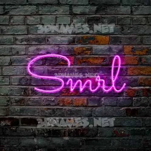 smrl in Pink Neon style - 3D name wallpaper