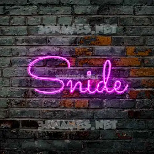 snide in Pink Neon style - 3D name wallpaper