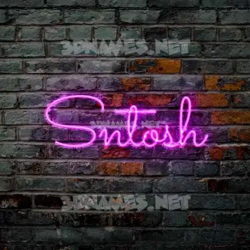 sntosh in Pink Neon style - 3D name wallpaper sntosh in Pink Neon style - 3D name wallpaper