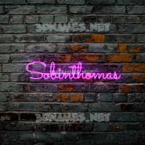 sobinthomas in Pink Neon style - 3D name wallpaper sobinthomas in Pink Neon style - 3D name wallpaper