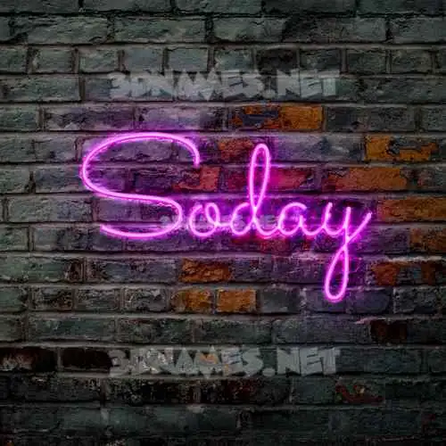 soday in Pink Neon style - 3D name wallpaper soday in Pink Neon style - 3D name wallpaper