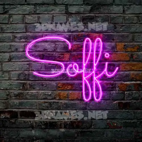 soffi in Pink Neon style - 3D name wallpaper