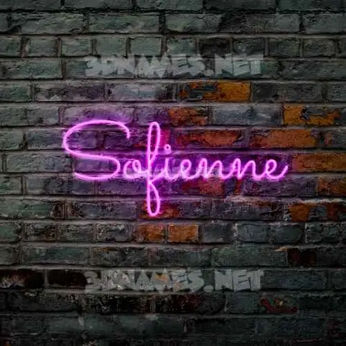 sofienne in Pink Neon style - 3D name wallpaper sofienne in Pink Neon style - 3D name wallpaper