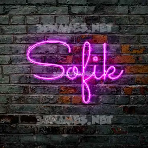 sofik in Pink Neon style - 3D name wallpaper sofik in Pink Neon style - 3D name wallpaper