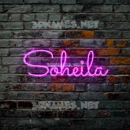 soheila in Pink Neon style - 3D name wallpaper soheila in Pink Neon style - 3D name wallpaper
