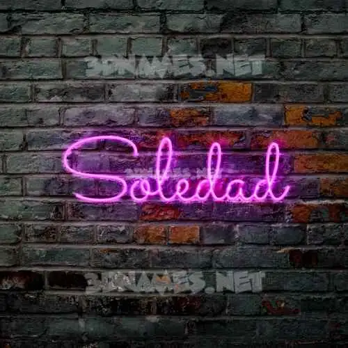soledad in Pink Neon style - 3D name wallpaper soledad in Pink Neon style - 3D name wallpaper