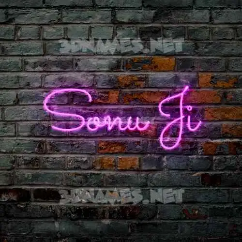 sonu ji in Pink Neon style - 3D name wallpaper sonu ji in Pink Neon style - 3D name wallpaper