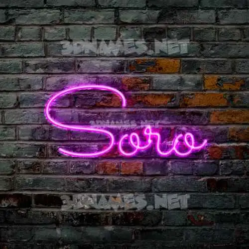 soro in Pink Neon style - 3D name wallpaper