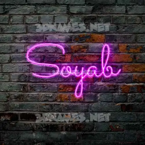 soyab in Pink Neon style - 3D name wallpaper soyab in Pink Neon style - 3D name wallpaper