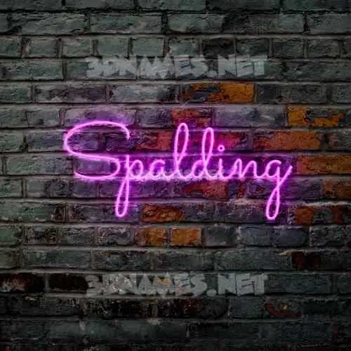spalding in Pink Neon style - 3D name wallpaper spalding in Pink Neon style - 3D name wallpaper