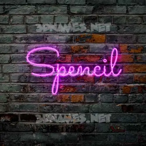 spencil in Pink Neon style - 3D name wallpaper spencil in Pink Neon style - 3D name wallpaper