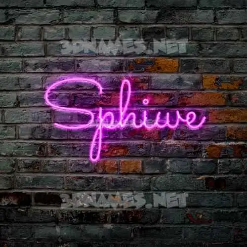 sphiwe in Pink Neon style - 3D name wallpaper