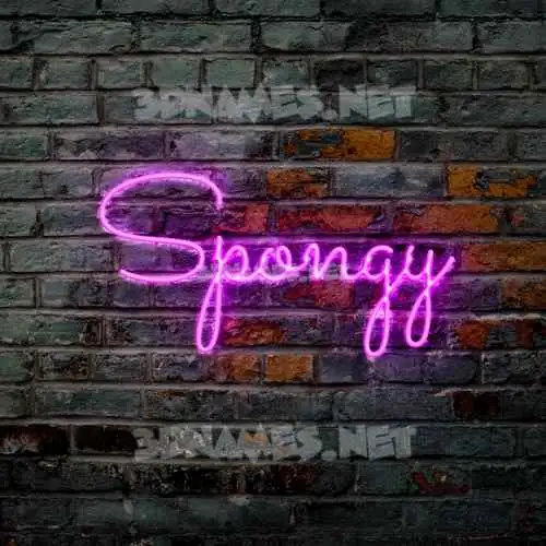 spongy in Pink Neon style - 3D name wallpaper