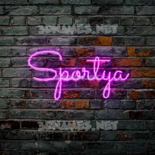 sportya in Pink Neon style - 3D name wallpaper sportya in Pink Neon style - 3D name wallpaper