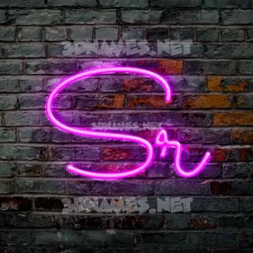 sr in Pink Neon style - 3D name wallpaper sr in Pink Neon style - 3D name wallpaper