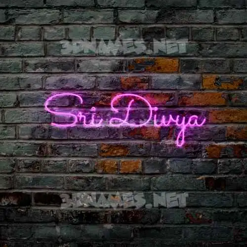 sri divya in Pink Neon style - 3D name wallpaper sri divya in Pink Neon style - 3D name wallpaper